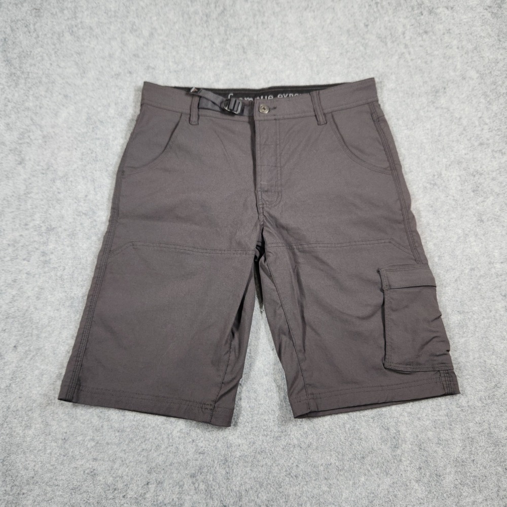 Prana Stretch Zion Cargo Shorts Mens Small S Gray M3STRE110 Hiking Outdoor